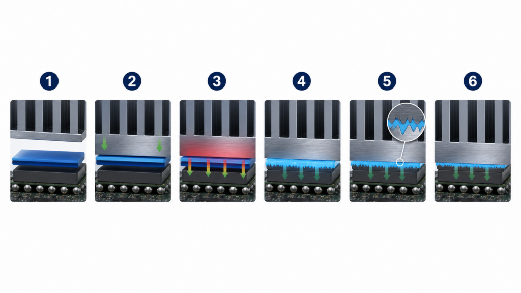 Cooling stabilizes the conformed interface