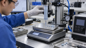 Metered thermal filler shots checked on a production scale